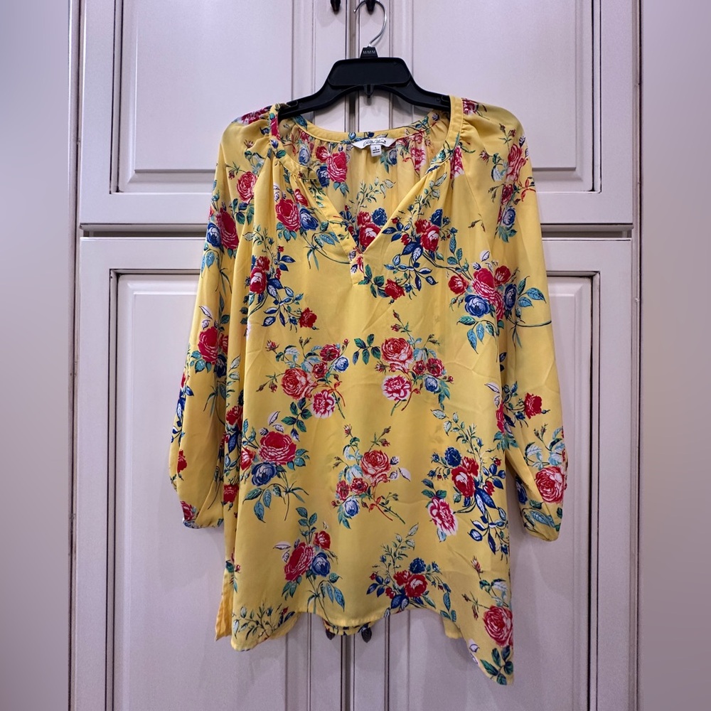 Pioneer Woman Floral Yellow Blouse